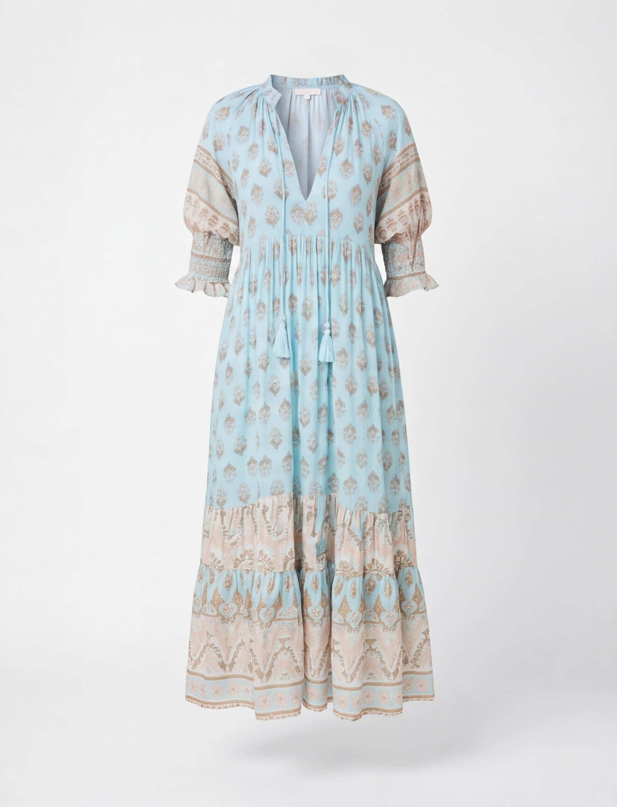 Boho Damen-Maxikleid mit Quasten – Leicht & Feminin