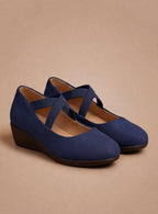 Damen Wedges mit Kreuzriemen – Komfortable Keilabsatzschuhe