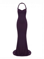 Damen-Maxikleid mit Carmen-Ausschnitt und figurbetonter Silhouette