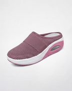 Damen Mule-Sneaker mit Stretchriemen – Slipper in Strickoptik