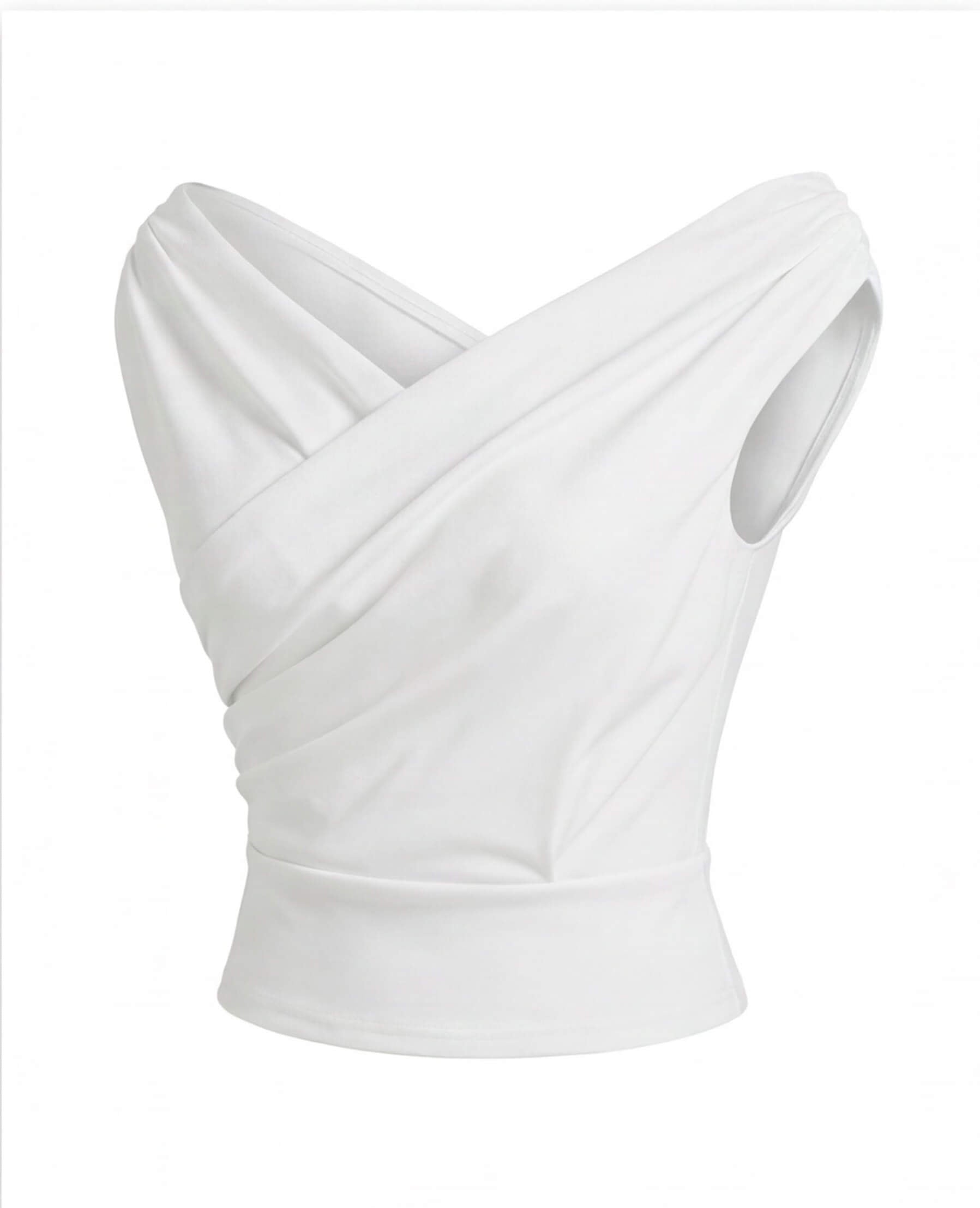 Damen Top mit überkreuzter Front – Ärmelloses Design