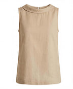 Damen Elegantes Ärmelloses Top mit Rollkragen