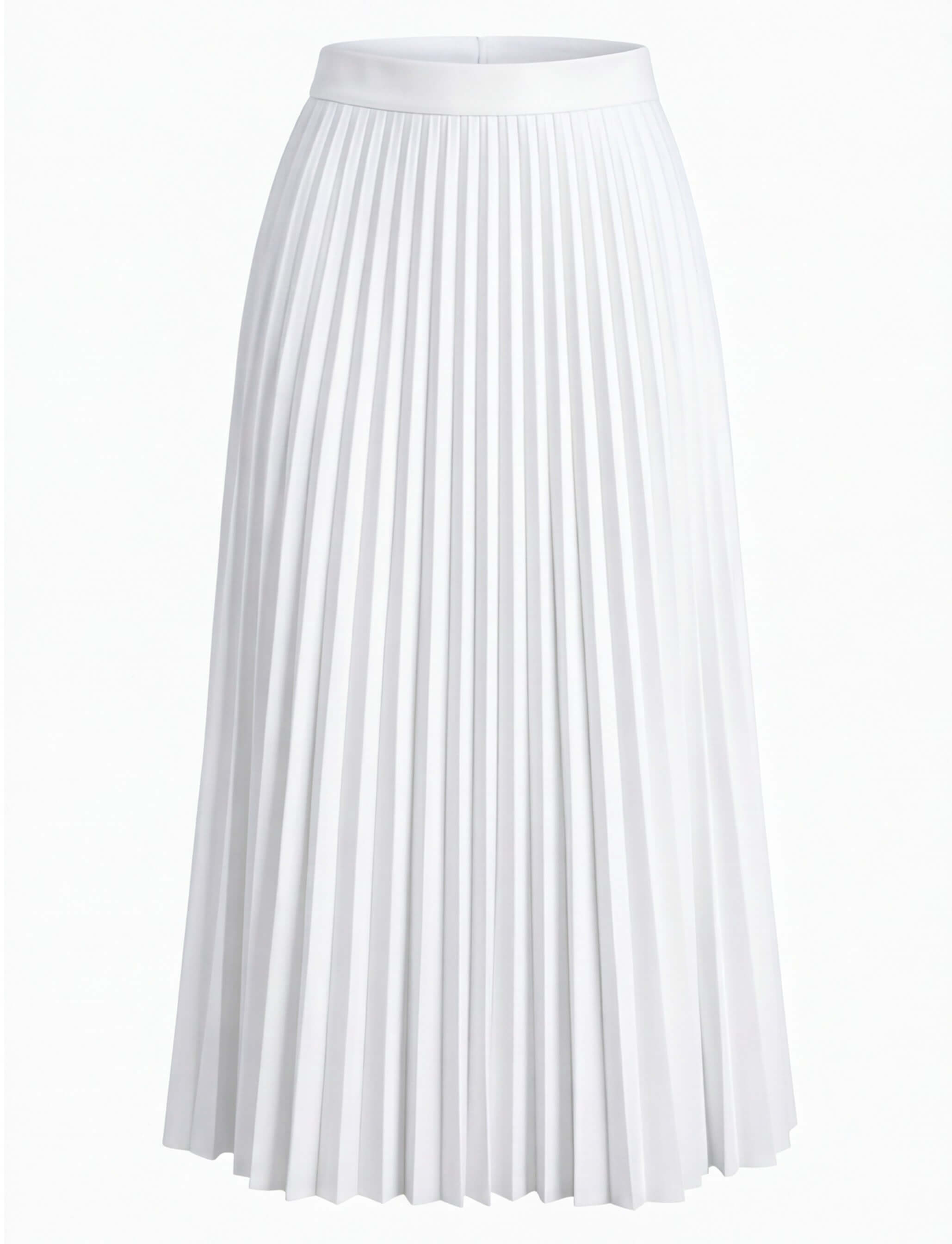 Plissierter Satin Midi-Rock für Damen