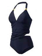 Damen-Tankini-Set mit Neckholder-Ausschnitt und High-Waist-Slip
