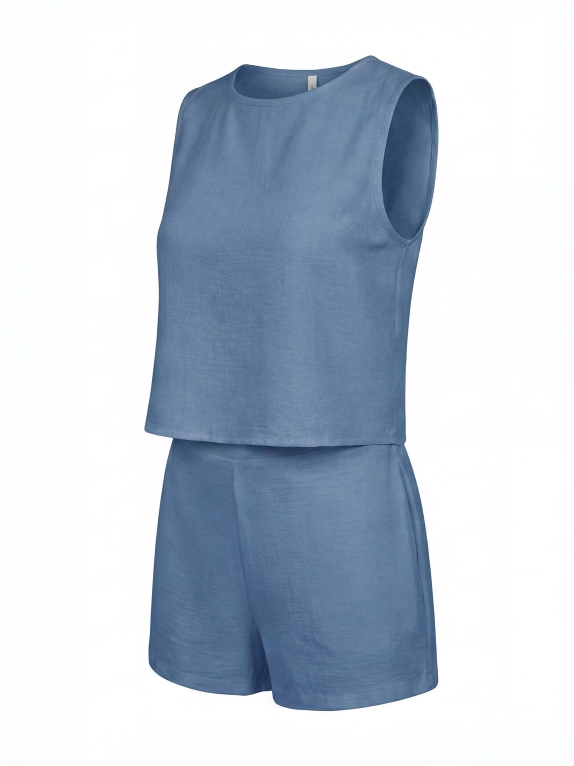 Damen Set – Ärmelloses Top & Shorts Zweiteiler