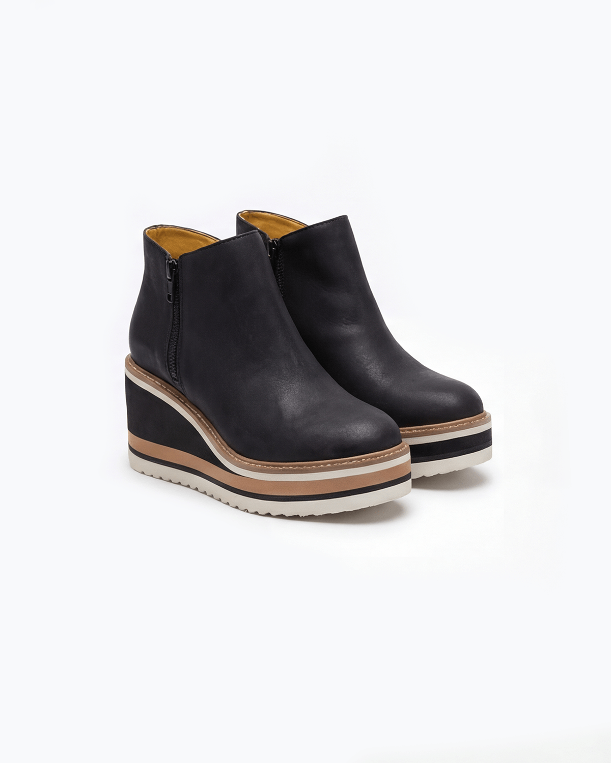 Botines de plataforma para mujer: con cremallera lateral