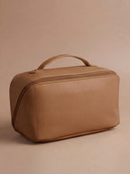 Kosmetiktasche Damen – Strukturierte Reise-Make-up-Bag aus Kunstleder