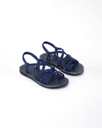 Damen Flache Sandalen – Geflochtene Riemen mit Schnürung