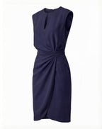 Elegantes Damen Midi-Cocktailkleid mit Keyhole-Ausschnitt
