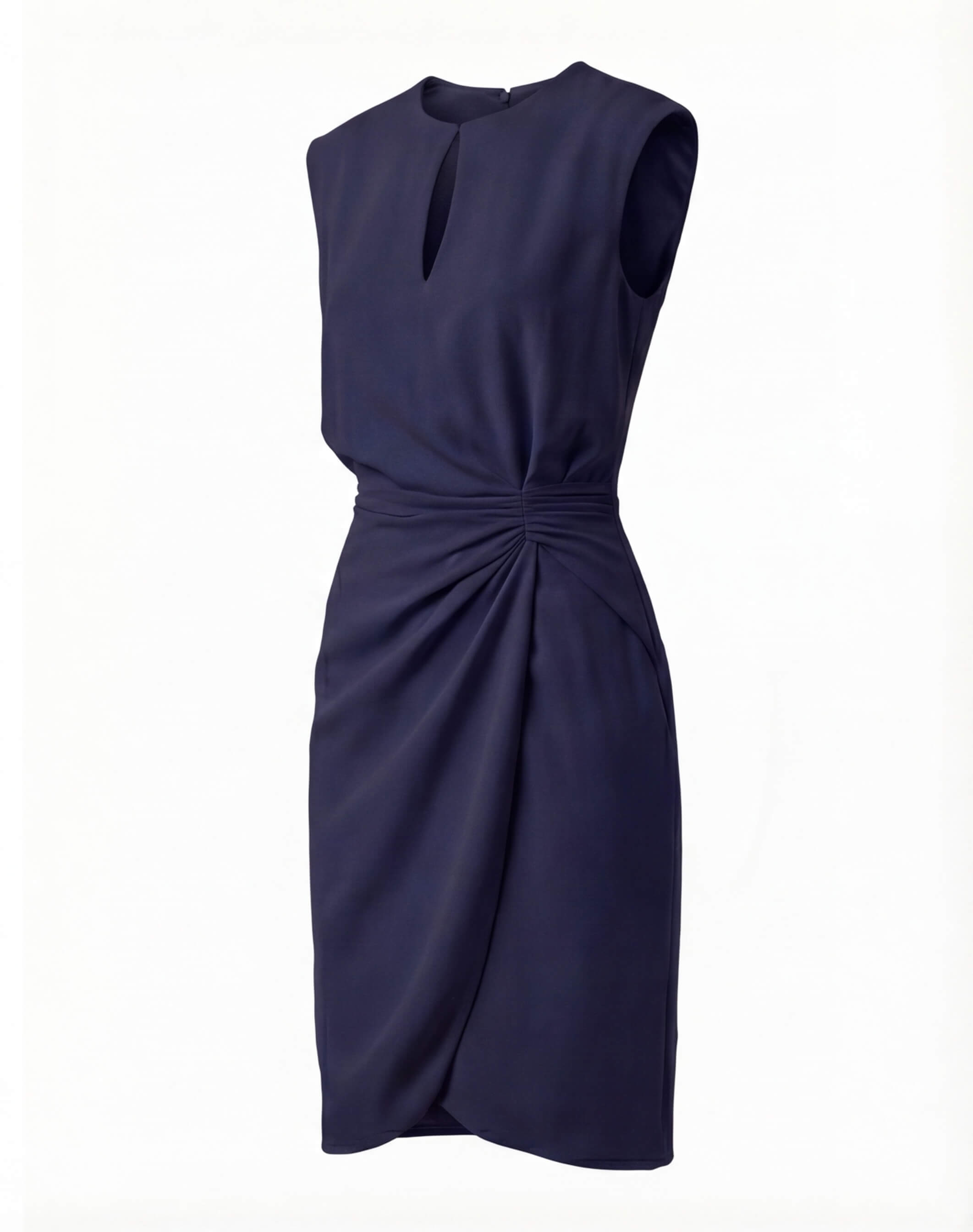Elegantes Damen Midi-Cocktailkleid mit Keyhole-Ausschnitt
