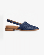 Damen Slingback-Ballerinas – Geflochtene Optik mit spitzer Kappe