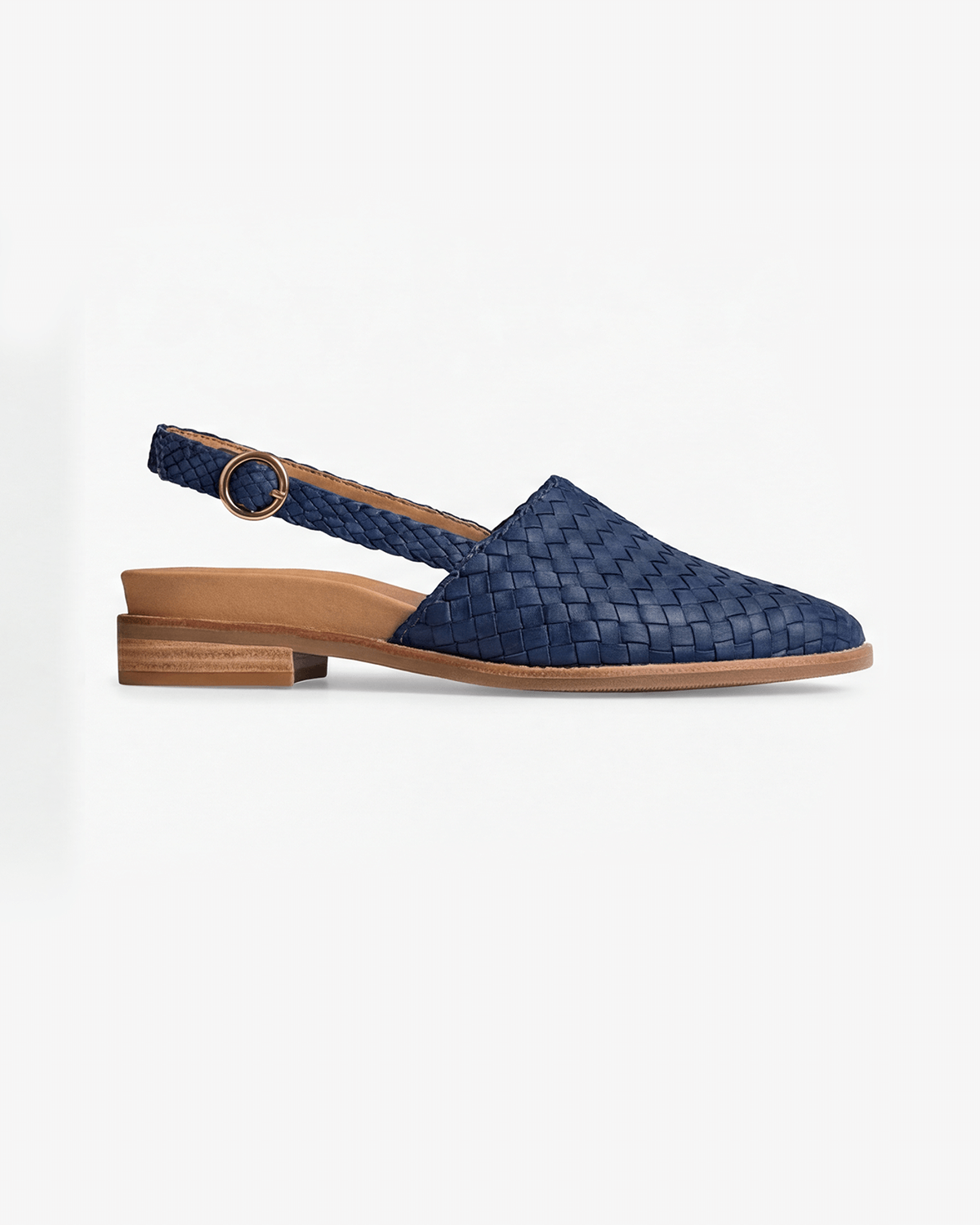 Damen Slingback-Ballerinas – Geflochtene Optik mit spitzer Kappe