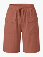Damen-Cargo-Bermudashorts mit Tunnelzug