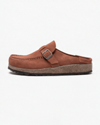 Damen Pantoletten im Loafer-Stil – mit Schnallenriemen