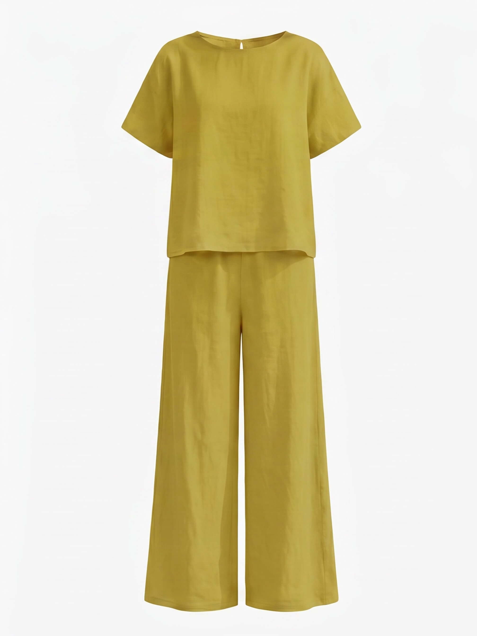Damen-Set mit Kurzarmtop und weiter Hose