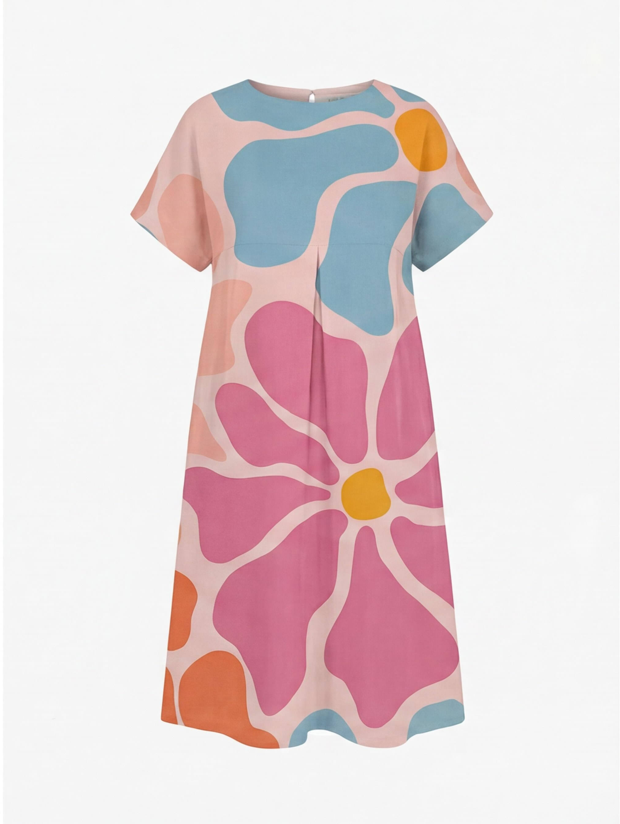 Damen Maxikleid mit Blumenmuster – Locker, Künstlerisch & Mühelos Elegant