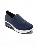 Damen Keil-Sneaker – Slipper in Strickoptik - Orthopädisch