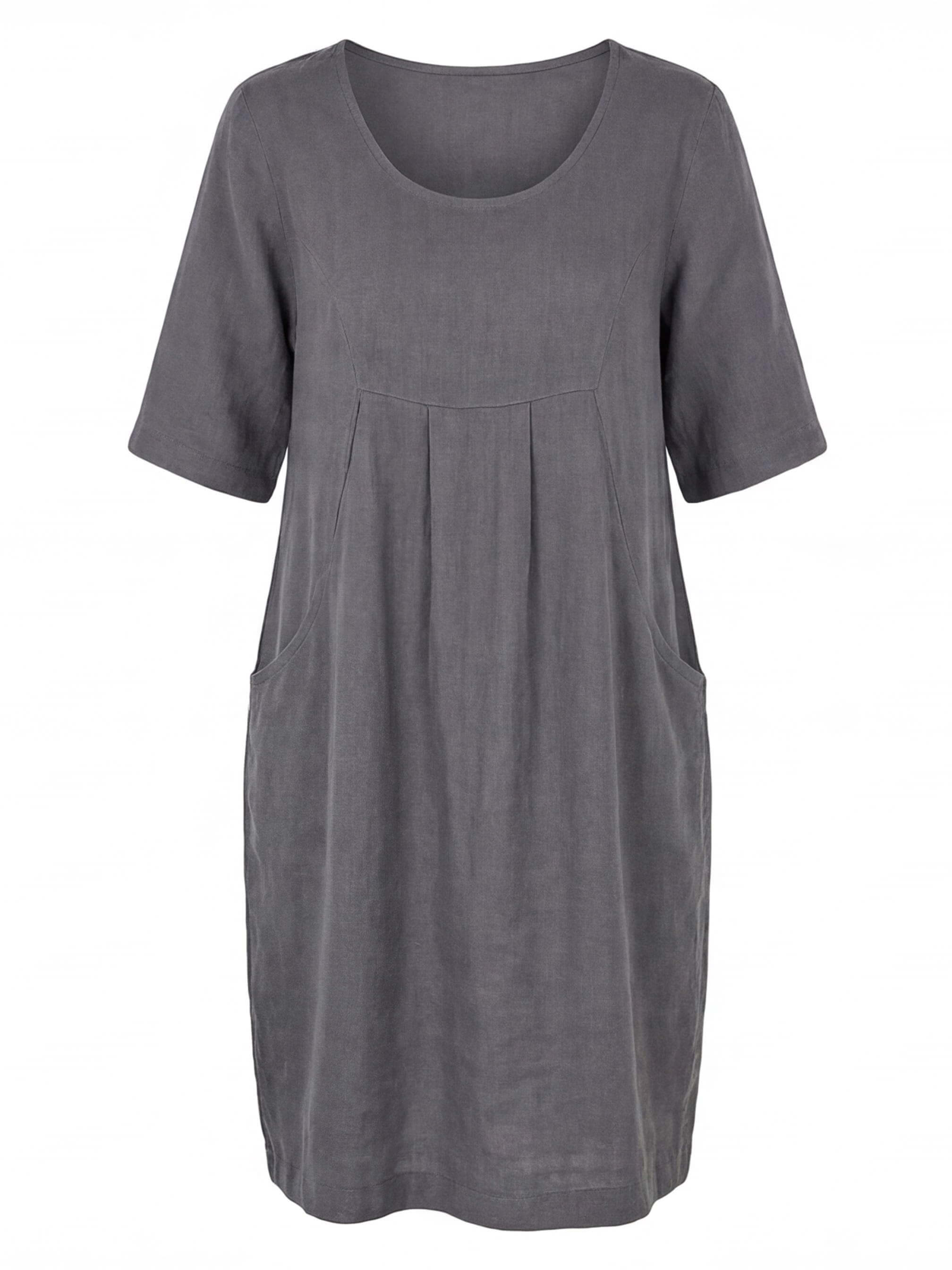 Damen-Minikleid mit Rundhalsausschnitt und Taschen