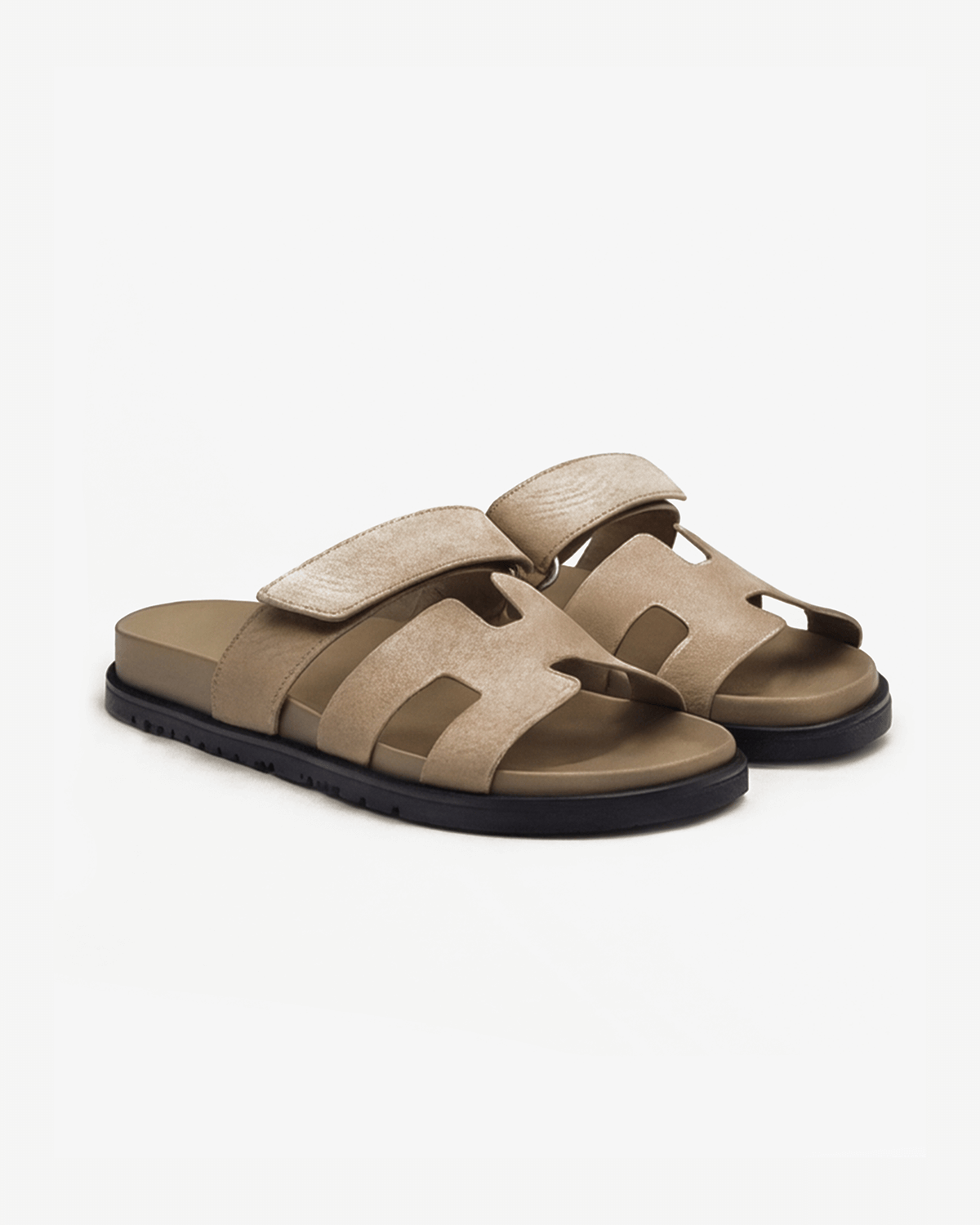 Damen Slide-Sandalen mit breitem Riemen und gepolstertem Fußbett