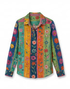 Damenbluse – Vintage Blumenbluse mit Print