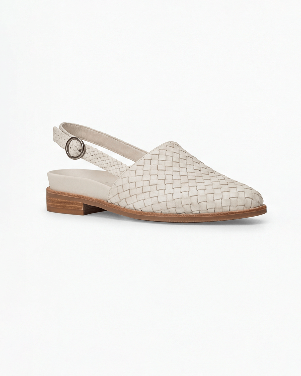Damen Slingback-Ballerinas – Geflochtene Optik mit spitzer Kappe