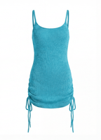 Abito Mini a Maglia da Donna – Spalline a Spaghetti e Silhouette Sottile