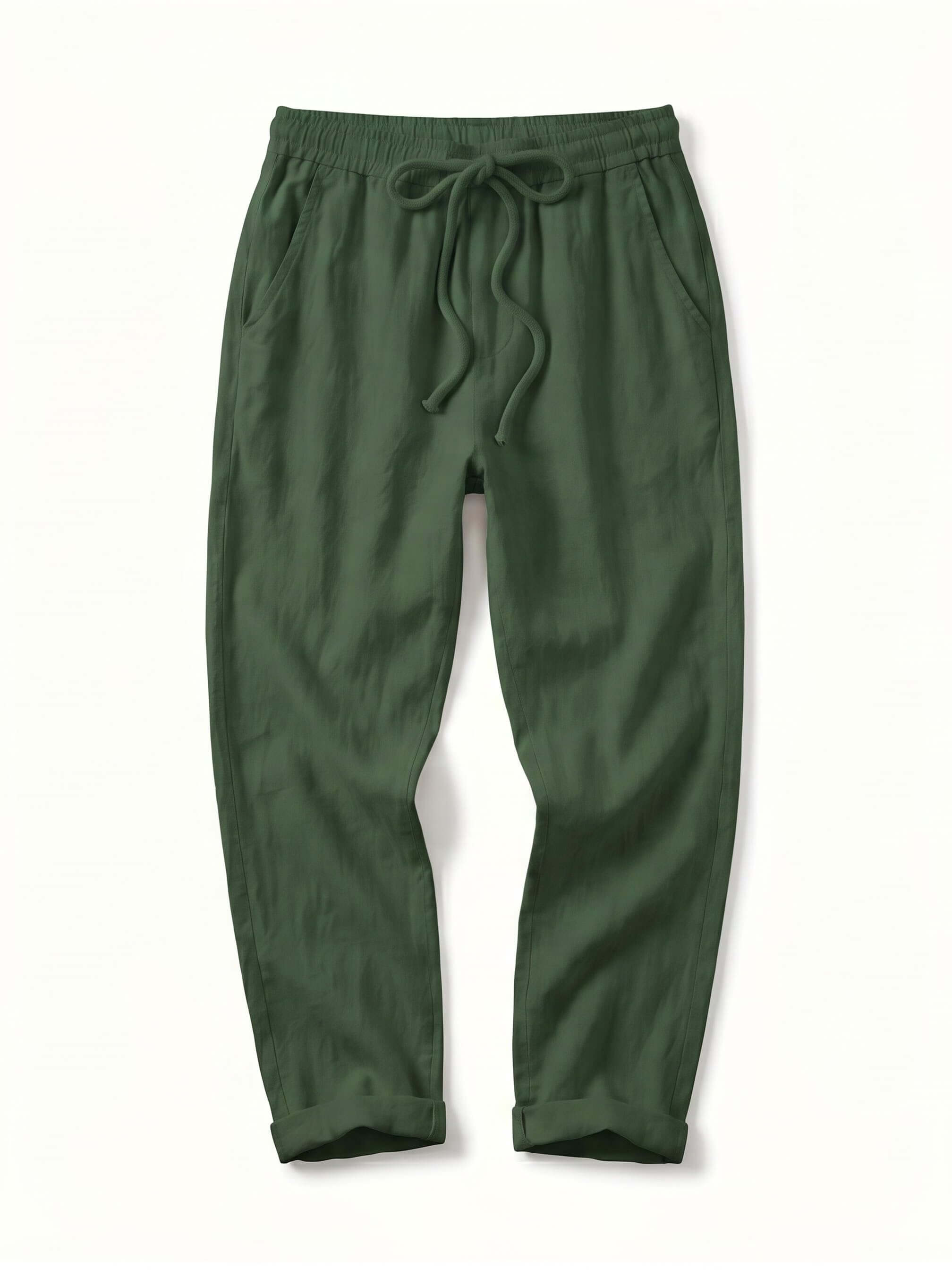 Damenhose mit Tunnelzug und umgeschlagenem Saum