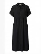 Damen Bequemes Plissiertes Midikleid – Entspannte Elegante Passform