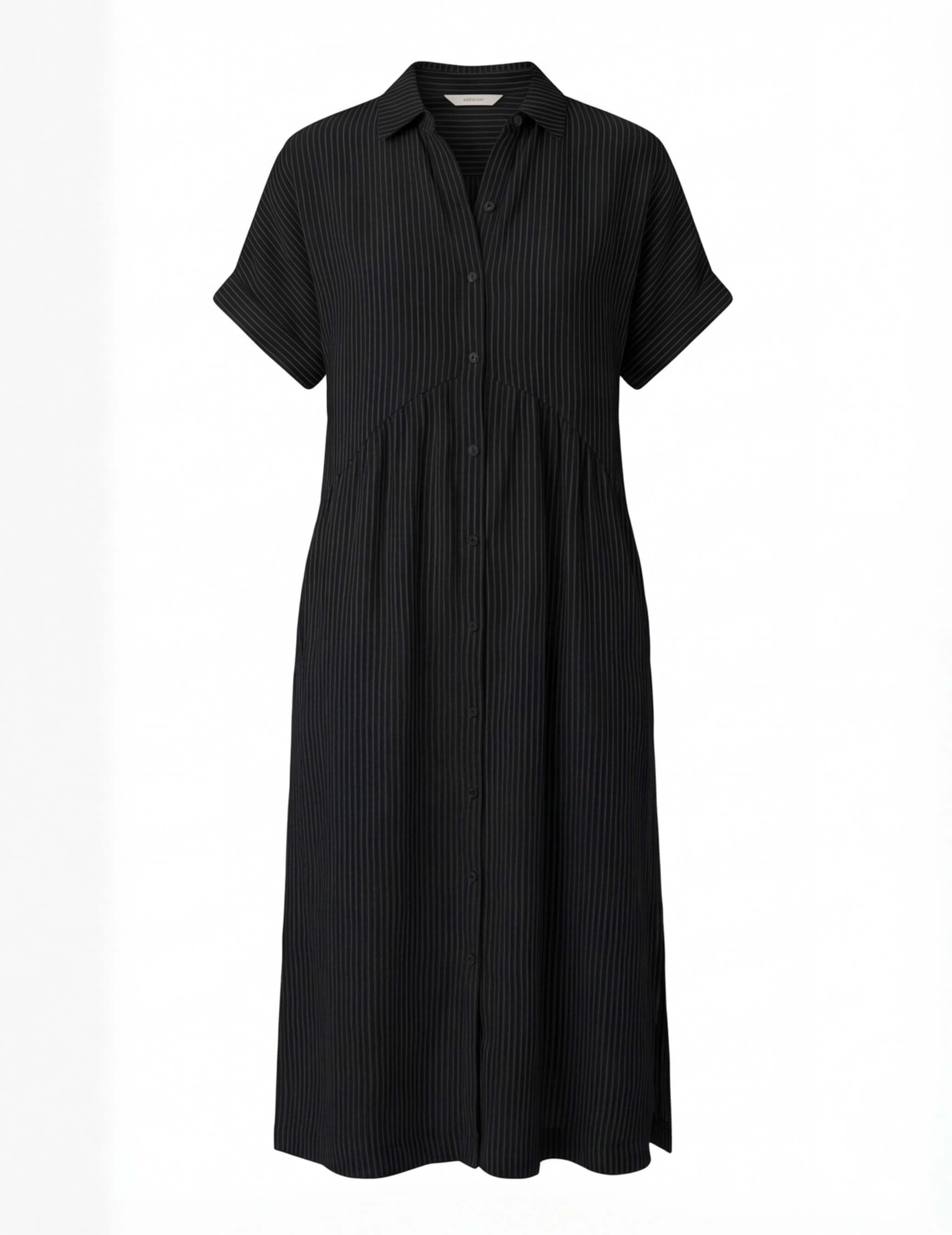 Damen Bequemes Plissiertes Midikleid – Entspannte Elegante Passform