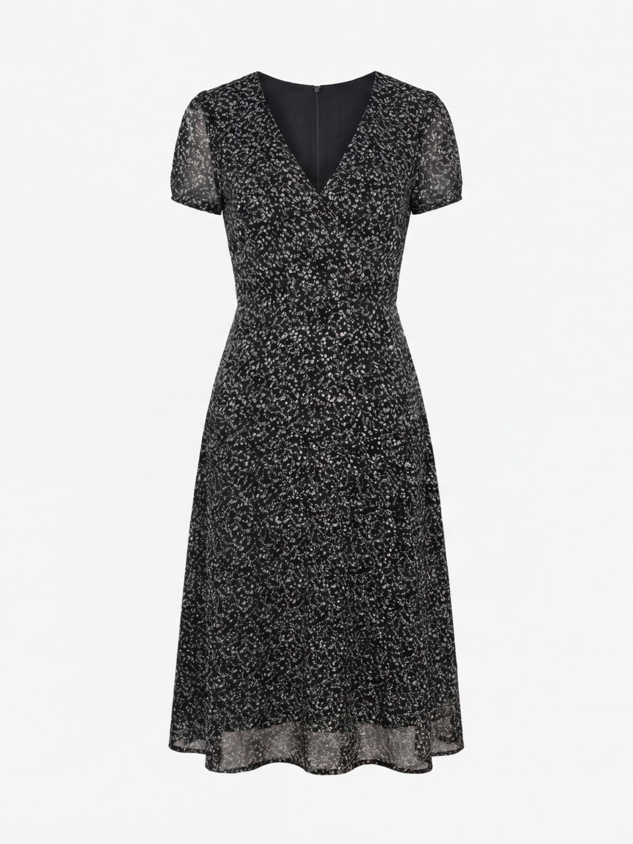 Damen A-Linien Kleid – Elegantes V-Ausschnitt Midi Kleid