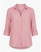 Damen Bluse mit Blumenmuster – Knopfleiste