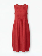 Besticktes ärmelloses Midi-Kleid für Damen