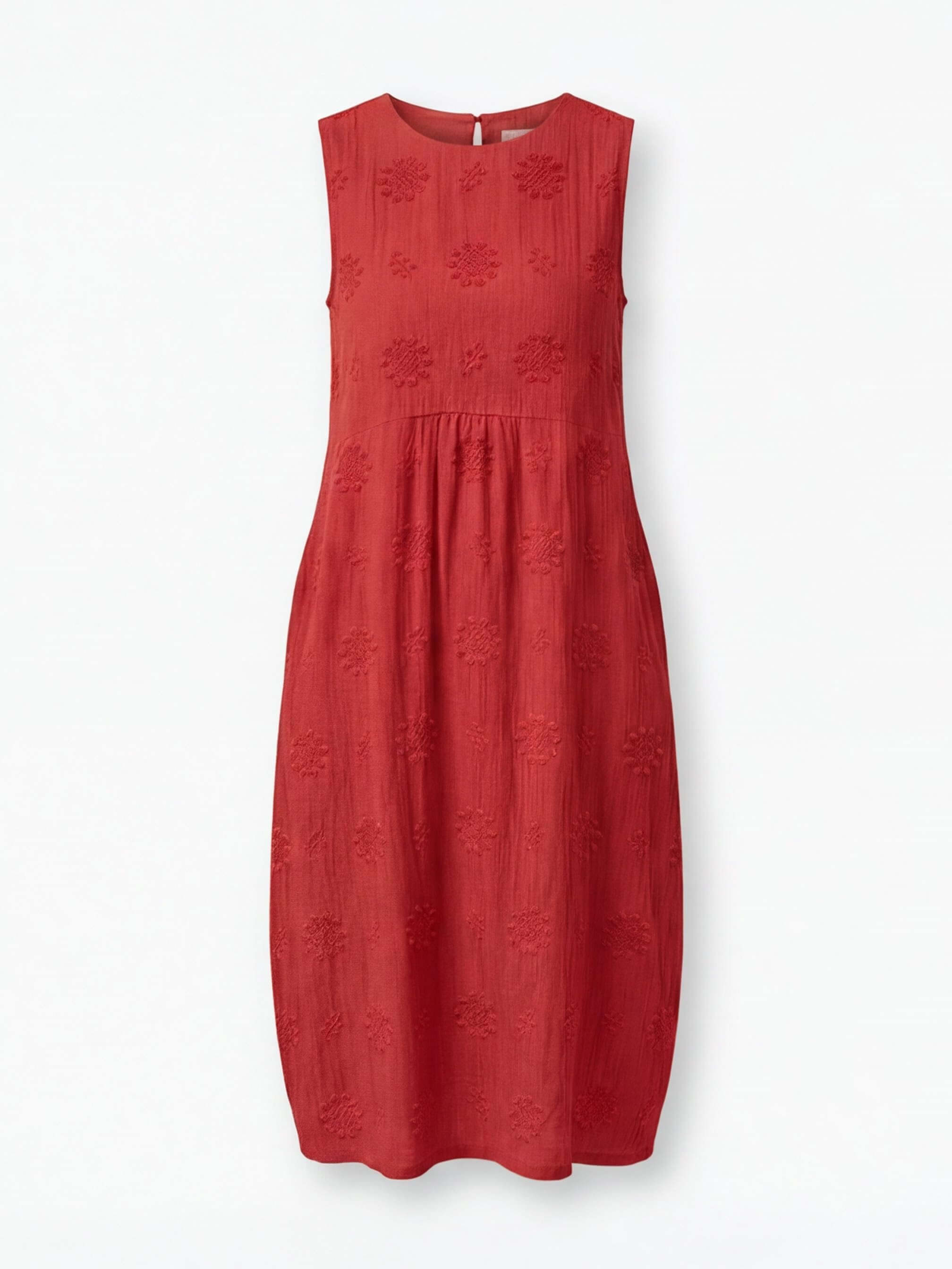 Besticktes ärmelloses Midi-Kleid für Damen