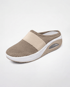 Damen Mule-Sneaker mit Stretchriemen – Slipper in Strickoptik