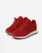 Damen Schnür-Sneaker – Glitzer Low-Top