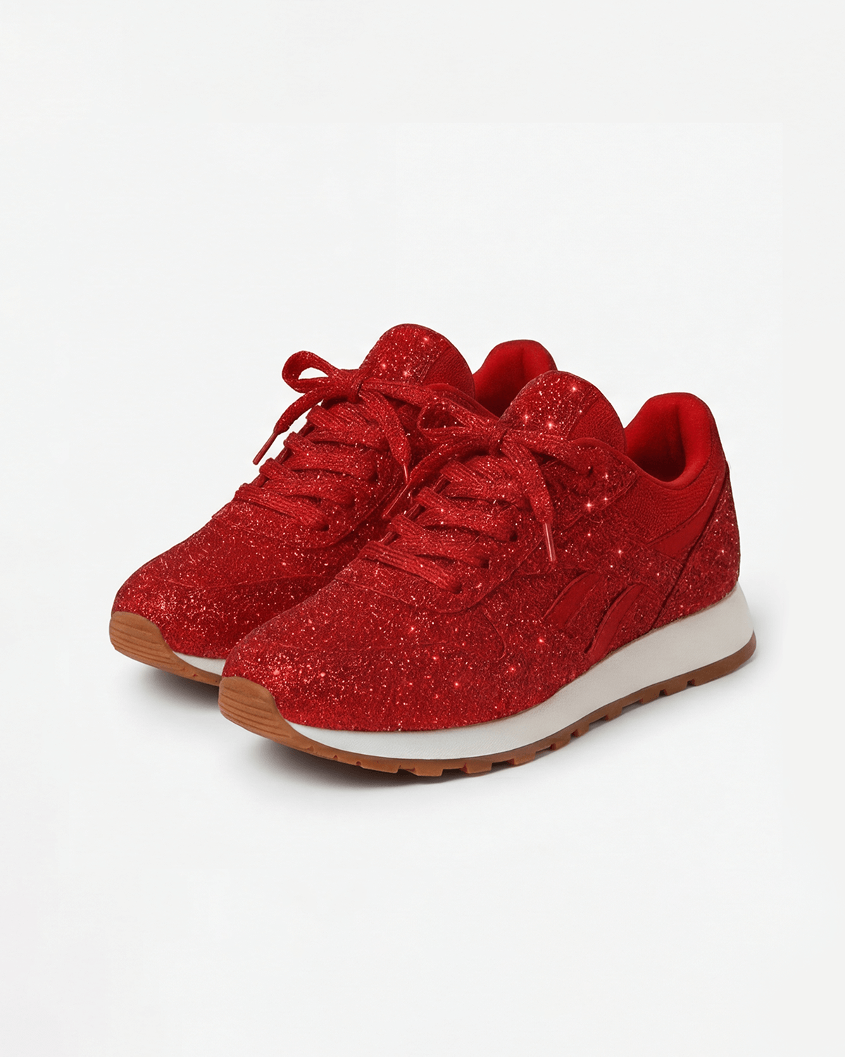 Damen Schnür-Sneaker – Glitzer Low-Top