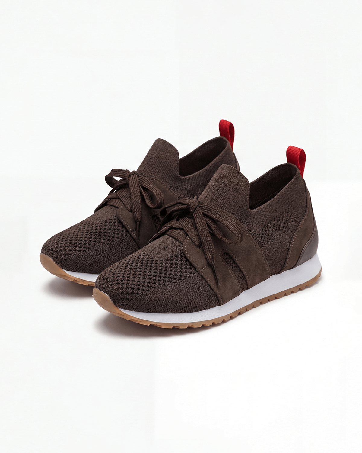 Damen Freizeit-Sneaker – Strick-Schnürschuhe