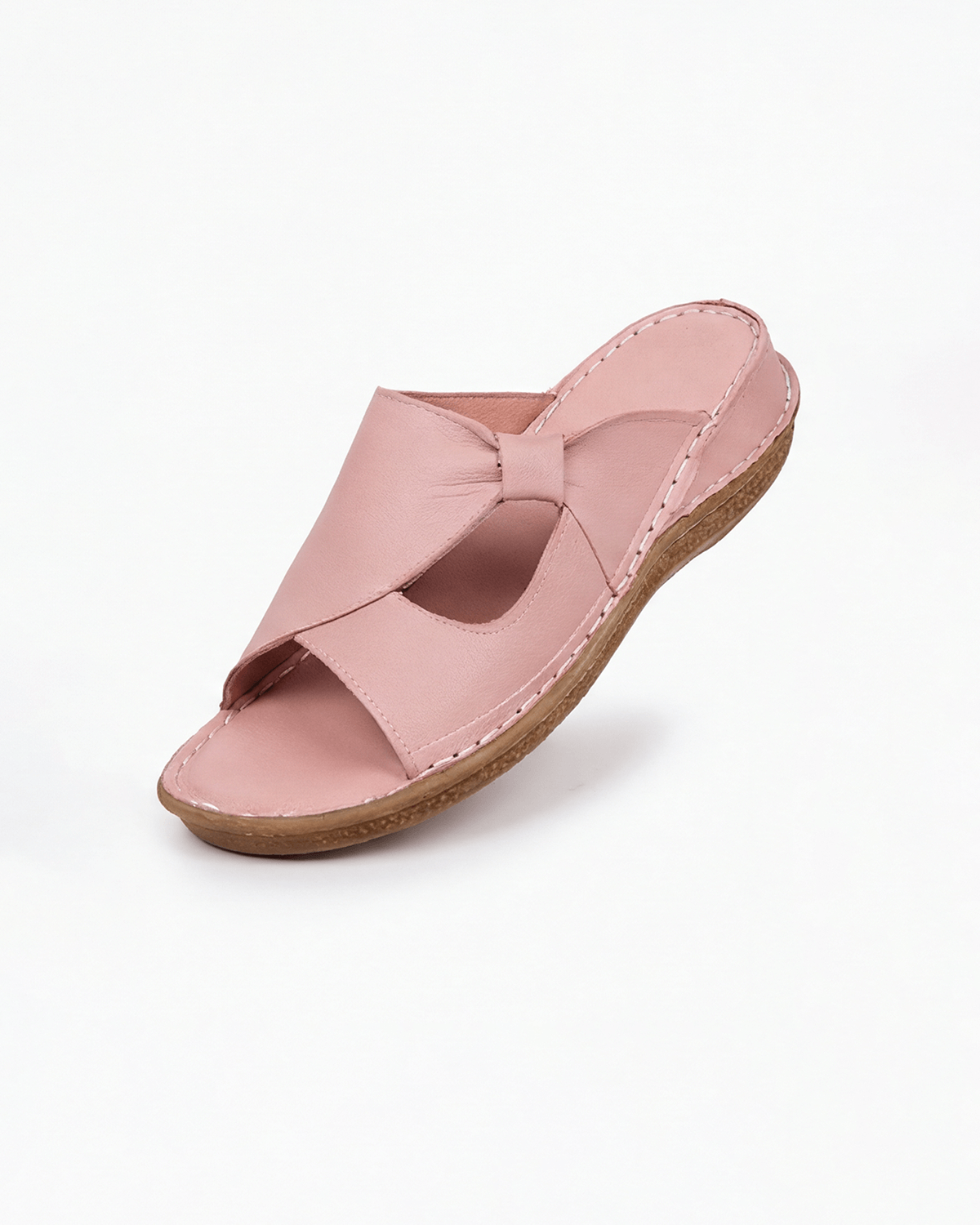 Damen Slide-Sandalen mit Kontrastnähten – Design mit Ausschnitten