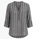 Damen Sommerbluse mit Streifen – Leichter & Müheloser Stil