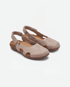 Damen Flache Sandalen – Slingback mit Ausschnitten