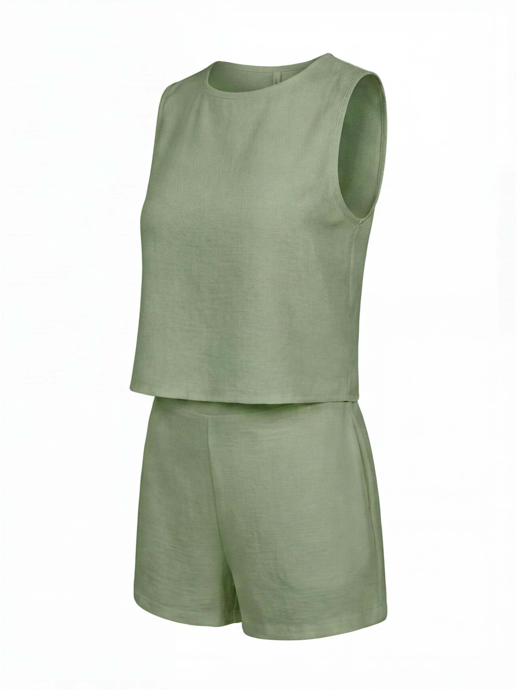 Damen Set – Ärmelloses Top & Shorts Zweiteiler
