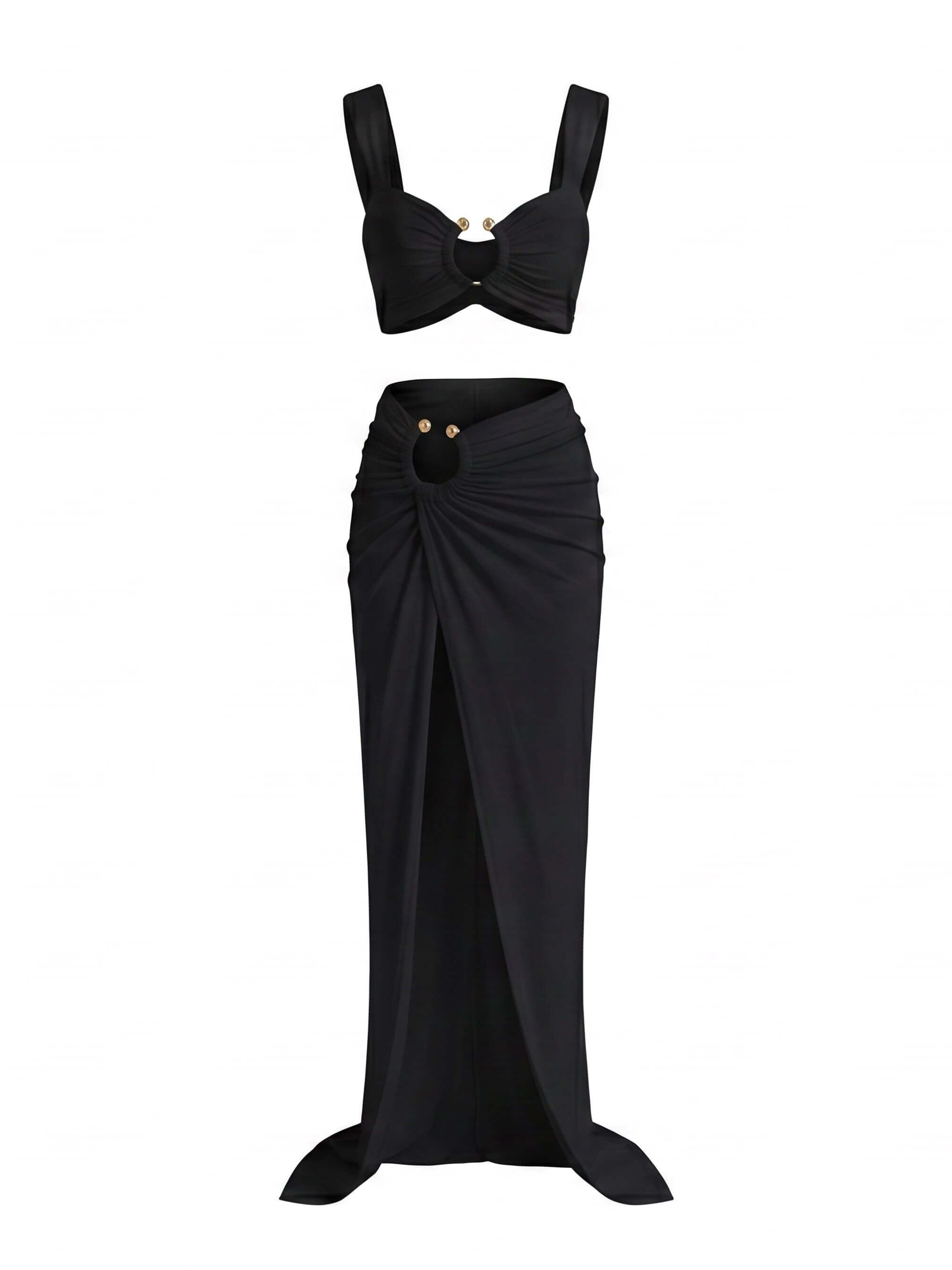 Damen-Bikini-Set mit Cut-outs und Rockteil