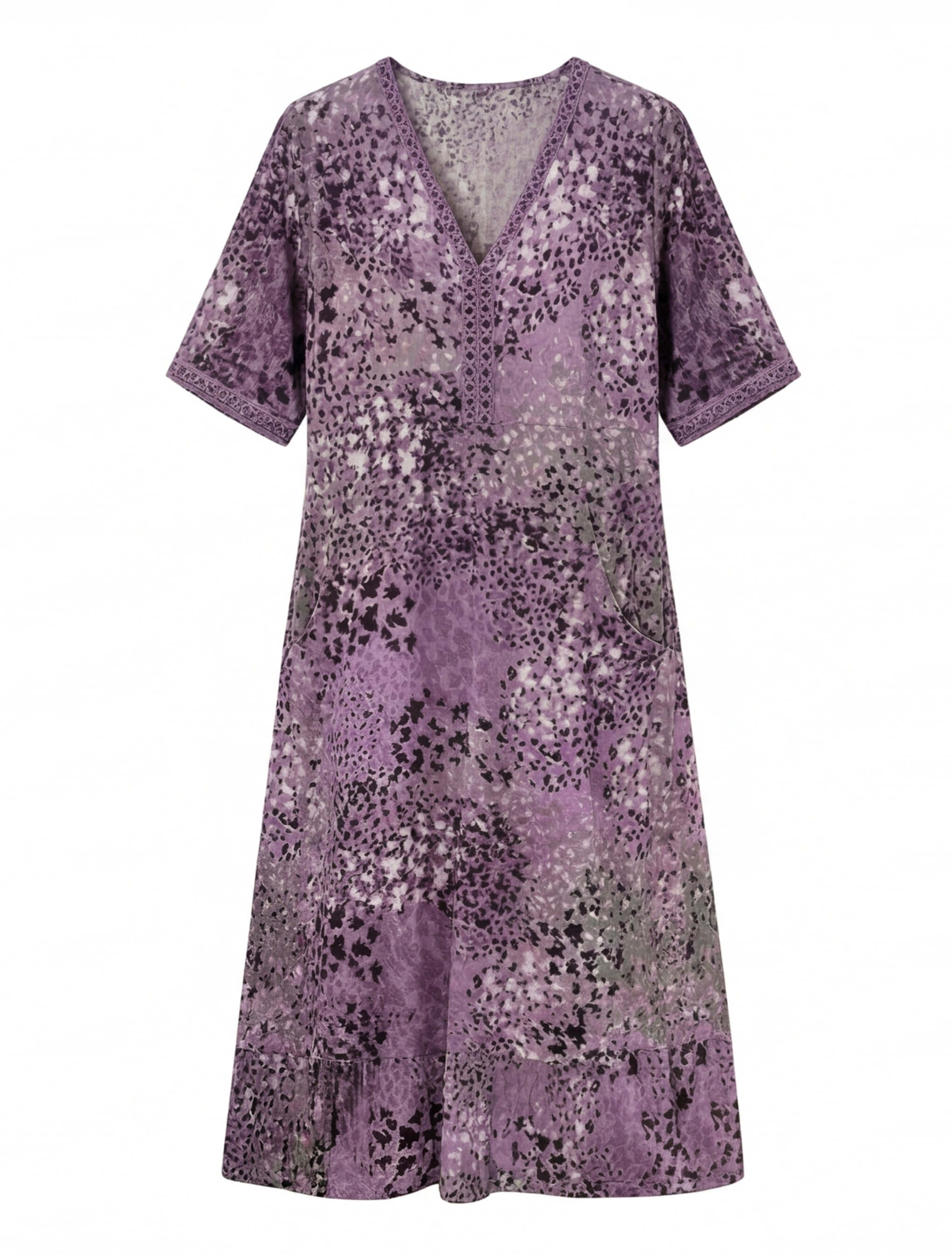 Damen Midi-Kleid mit lebendigem Print