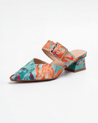 Salones slingback para mujer con tacón ancho: con correa y hebilla