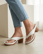 Damen Sandalen mit Blockabsatz und Zehensteg