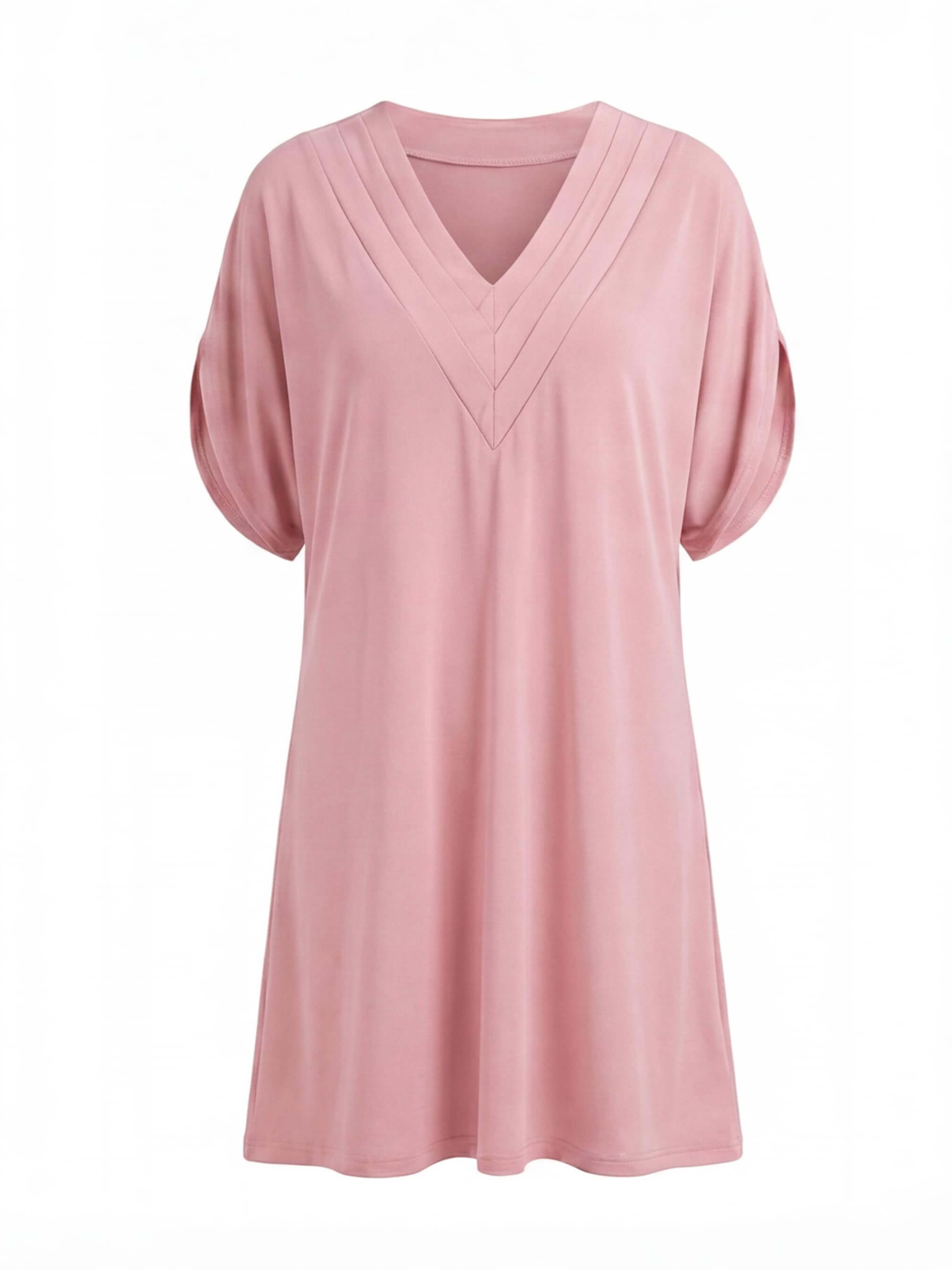 Elegantes Damenkleid mit V-Ausschnitt – Figurumschmeichelnd & Zeitlos