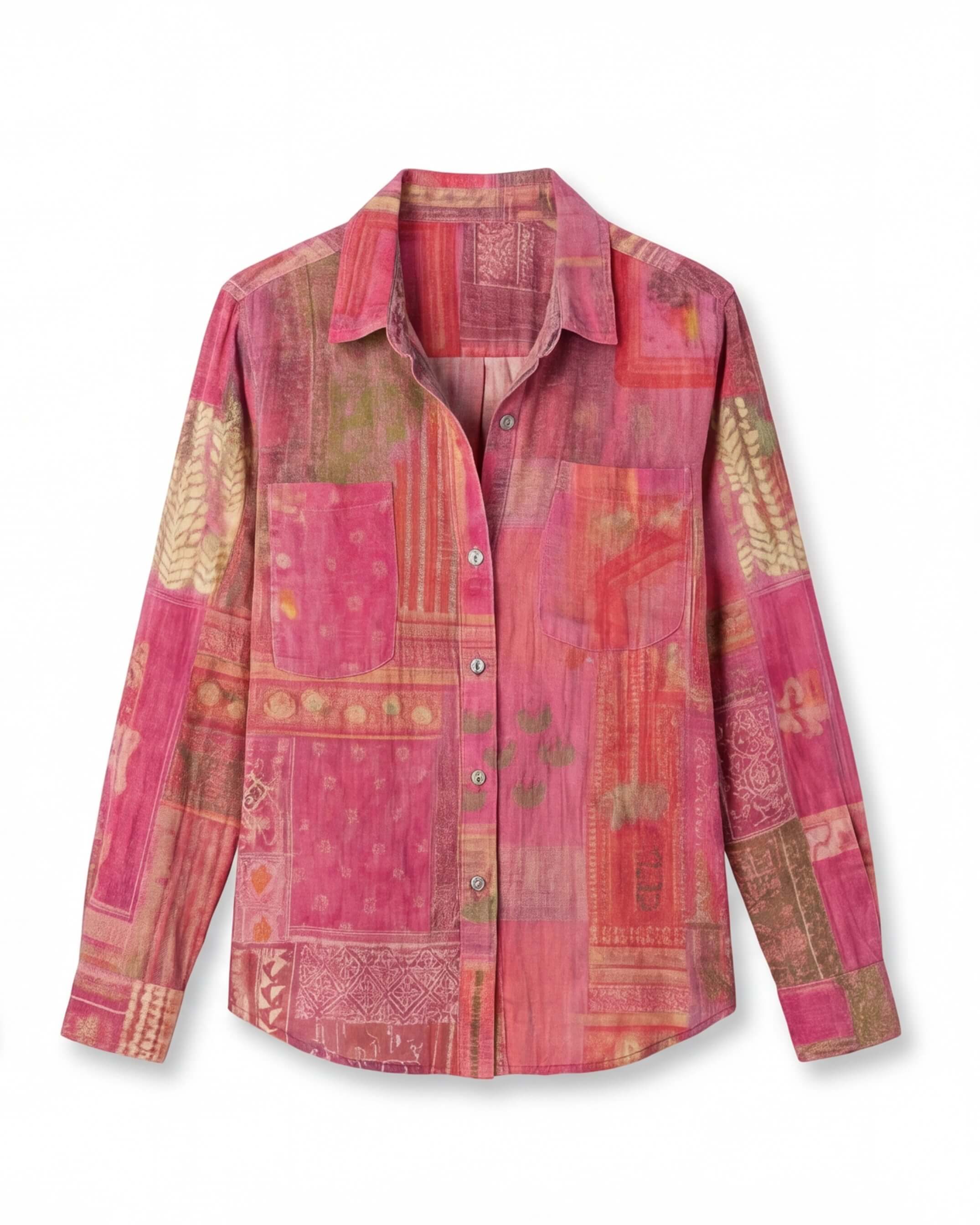 Damenbluse – Vintage Blumenbluse mit Print
