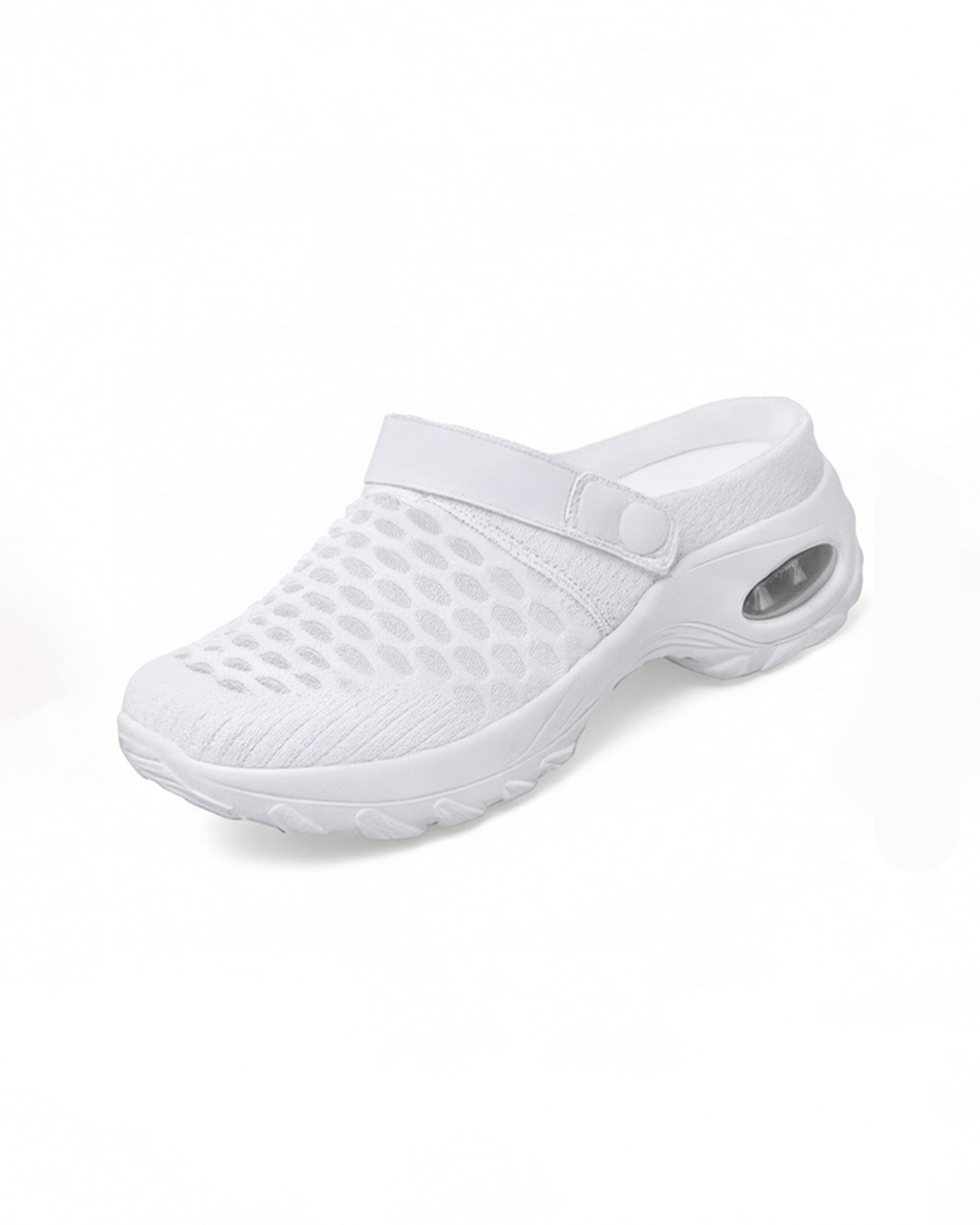 Damen Clogs mit Fersenriemen – Mesh-Optik - Orthopädisch