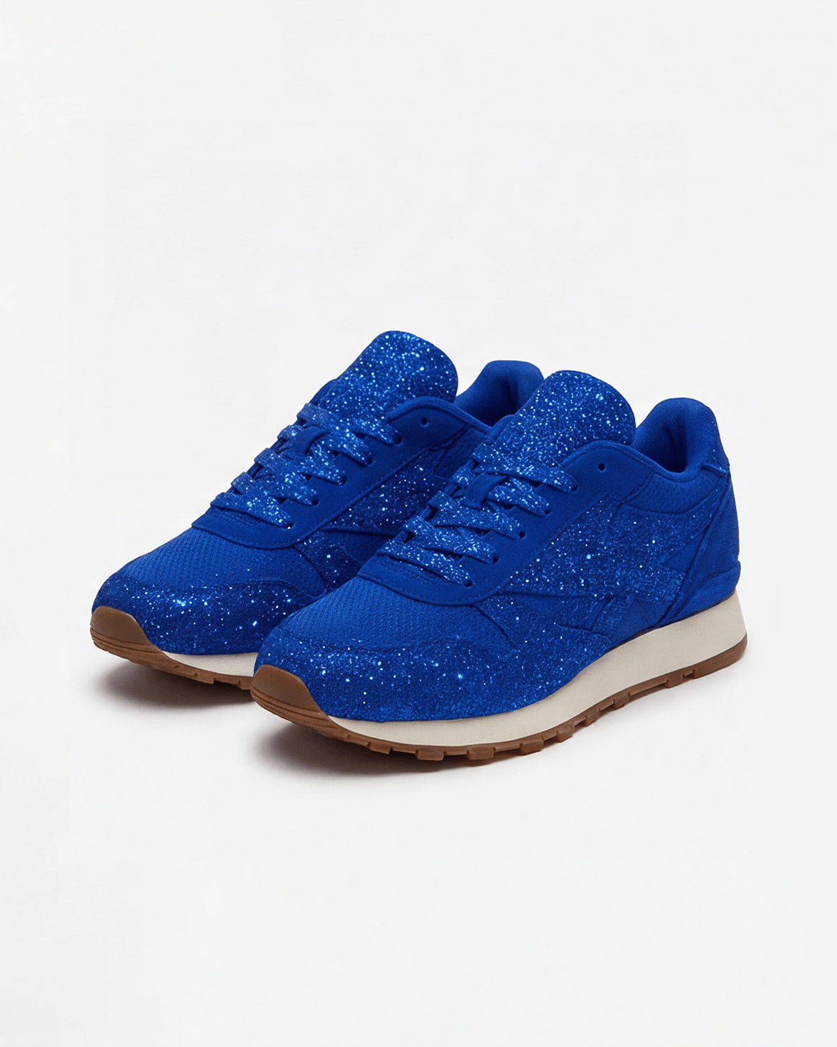 Damen Schnür-Sneaker – Glitzer Low-Top