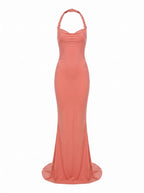 Damen-Maxikleid mit Carmen-Ausschnitt und figurbetonter Silhouette
